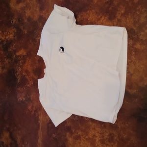Ying and Yang White Crop Top
